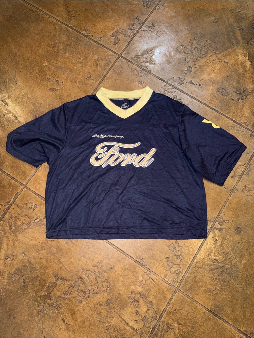 🏎️ Official Ford Motor Co. Cropped V-Neck Mesh Jersey 🏎️